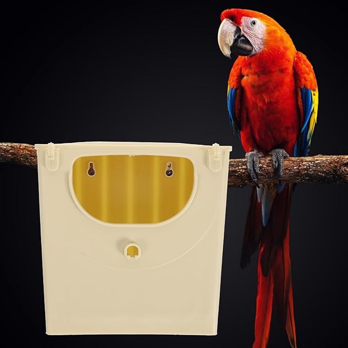 Zerodeko 4-Pack Bird Breeding Boxes Hanging Nesting Houses for Small Birds Finches Sparrows Parakeets Lovebirds with Easy Clean Design and Durable Construction 5.11X5.11X3.93 Inches