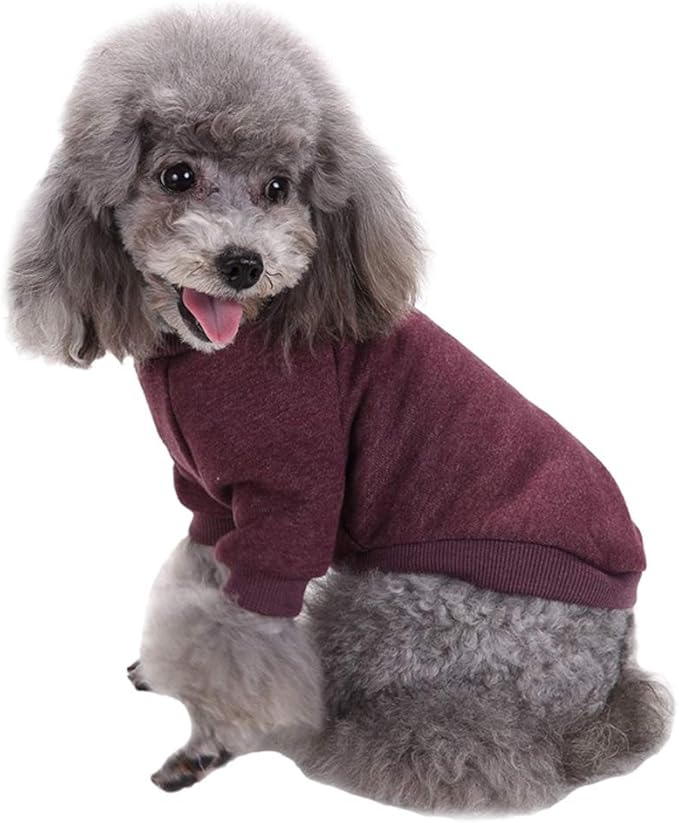 Jecikelon Dog Clothes Dogs Sweater Soft Puppies Clothing Winter Puppy Sweaters Warm Outfit for Dogs Small XXS XS Cat Apparel (Brown, XL)