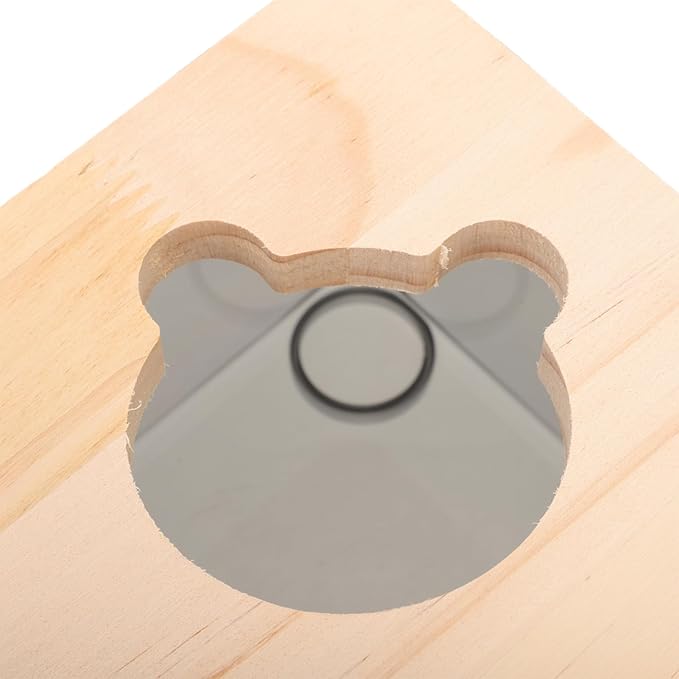 Mikikit Hamster Sand Bath Box Transparent Dust Bath for Chinchilla Pets Cute Design for Fun Bath Durable Construction Hamster Bathroom Accessories