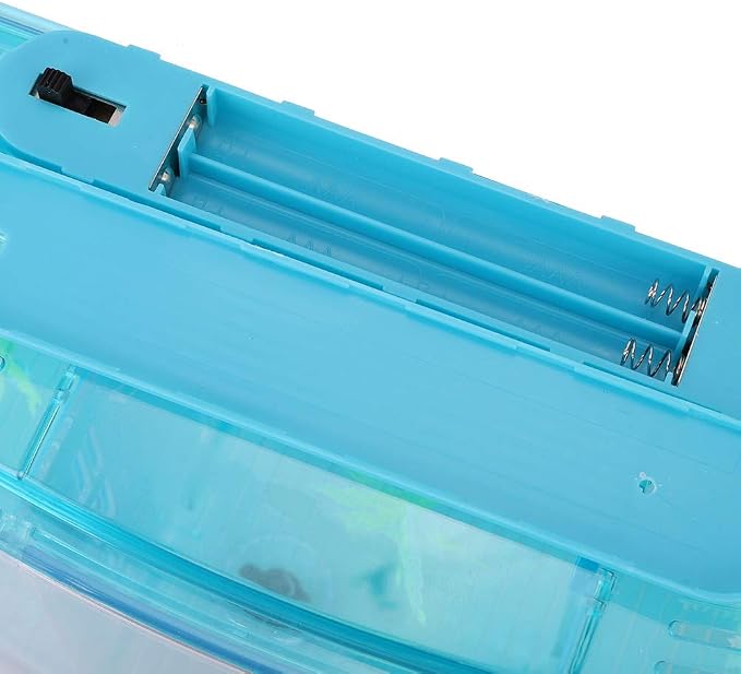 Aquarium Tank, Three Divisions LED Acrylic Fish Tank, Desktop Aquarium | Portable Fish Tank | Travel Fish Tank | Cool Fish Tank | Breeding Isolation Box Fishtank for Baby Fish