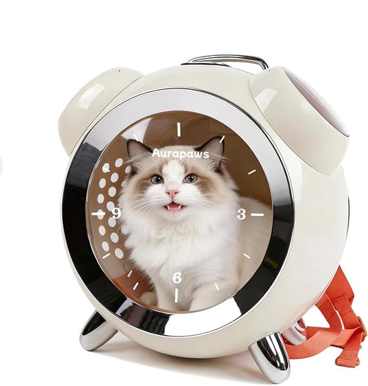 Cat Backpack Carrier, Bubble Window Pet Carrier Backpack, Breathable Hard Shell Cat Backpack for Travel Hiking Outdoor, Fits Cats up to 25 lbs