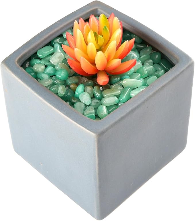 WAYBER Natural Crushed Green Aventurine Quartz Decorative Stones, 1 Pound | Toxin-free, Colorfast, Great for Reiki Healing, DIY Crafts, Vase Filler, Aquarium Landscaping & Planter Décor