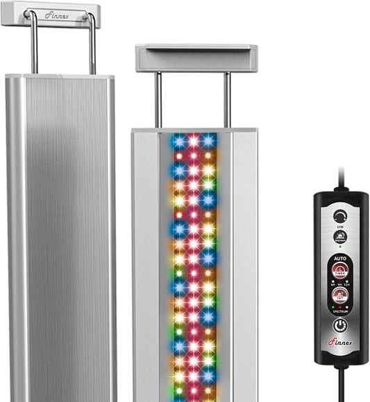 Finnex Vivid+ 3.0 Aquarium LED, Color Boosting RGB Spectrum, Pure Color Blend No White LEDs, 24/7 Lunar+ Cycle, Dimmable, High PAR, Programmable Timer, Planted & Fish Tank Light