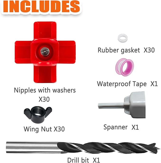 15 Pack Horizontal Chicken Waterer Nipples,Leakproof Chicken Nipple Water for Poultry Coop, Durable ABS Plastic & Stainless Steel, Water Saving Design,with Drill Bits