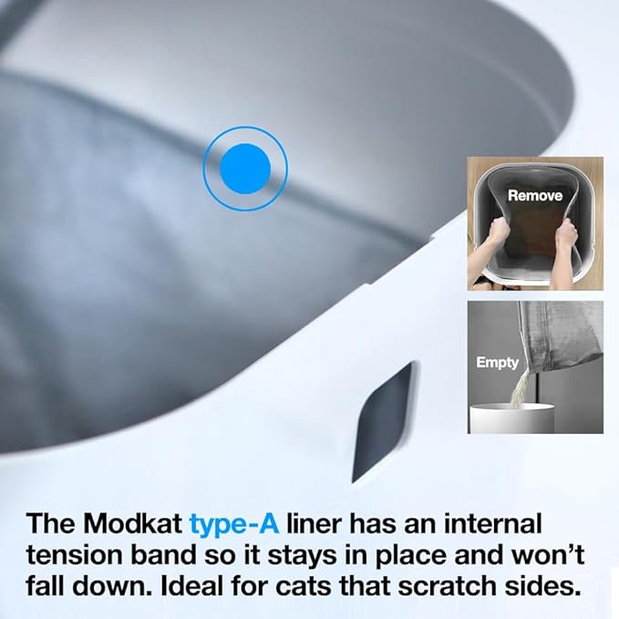 Modkat Top-Entry Litter Box - Reduces Litter Tracking, Swivel Lid for Easy Cleaning, Leak-Proof, Dog Proof - Includes Scoop & Reusable Liner Gray
