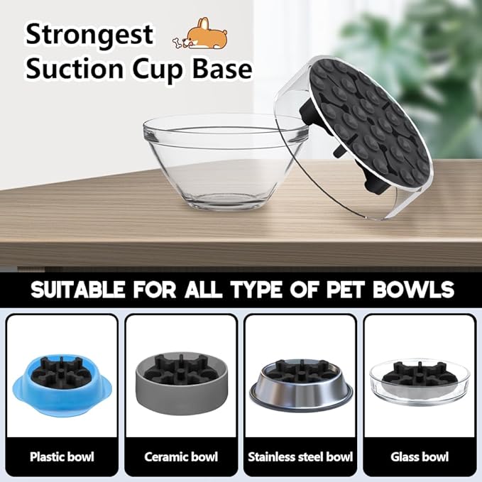 Soft Silicone Anti-Choking Puzzle Dog Bowl Insert, Anti-Slip Slow Down Eating Feeder, Compatible with Regular Elevated Dog Bowls