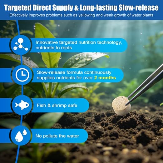 Root Tabs Freshwater Aquarium Plant Fertilizer Safe for Fish Shrimp and Planted Fish Tanks Slow Release