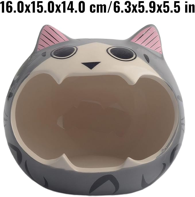 Ceramic Pet Nest for Small Animals - Hamster Ceramic House with Smooth Interior, Enclosed Hideout for Comfortable Shelter and Ventilation