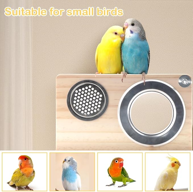 VTurboWay Bird Nesting Box for Window Parakeet Transparent Breeding Box Cage Nest for Small Bird Parrot Parakeet Cockatiel Budgie Conure Lovebird Finch