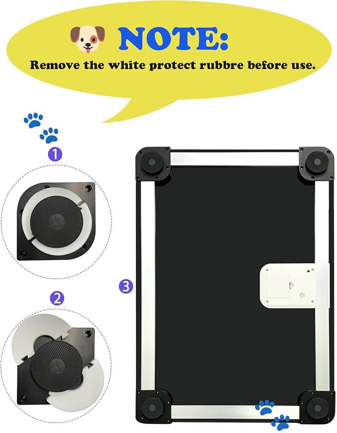 ONE-MI Dog Scales for Large Breed - Heavy Duty 220 Pounds Large Pet Digital Veterinarian Scale, Precision ±0.02lb, Tempered Glass Platform for Animals Packages Luggage, L(25.5inches), Black