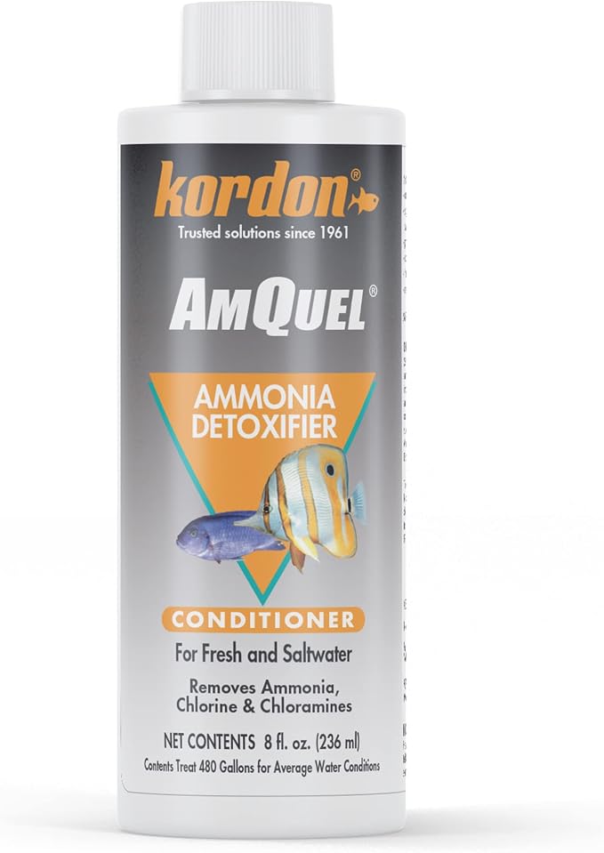 KORDON #31248 AmQuel Ammonia Control and Detoxifies Chloramine for Aquarium, 8-Ounce