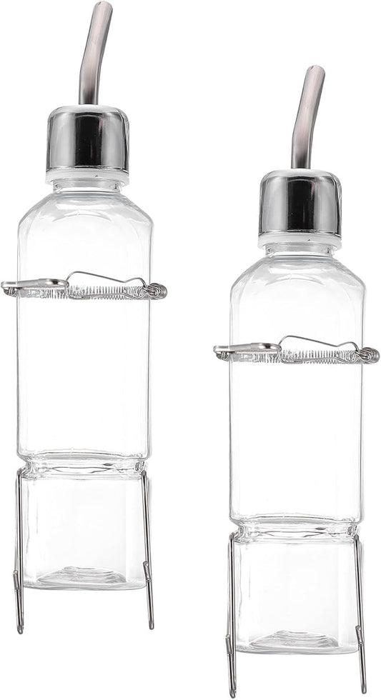 BESTonZON 2pcs 350ml Plastic Pet Water Feeder Bunny Water Fountain Hanging Small Animal Drinking Bottle