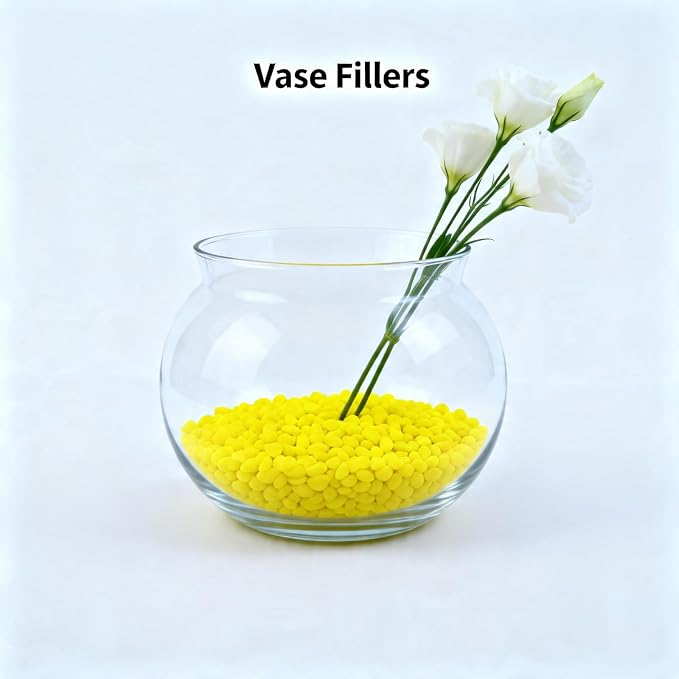 Colored Aquarium Gravel,Colorful Pea Gravel,Garden Rocks,Decorative Stones Rocks for Fish Tank,Aquarium,Fairy Garden Decor,Planters,Vase Fillers,Landscaping,1 Pound (Yellow, 4-6mm)