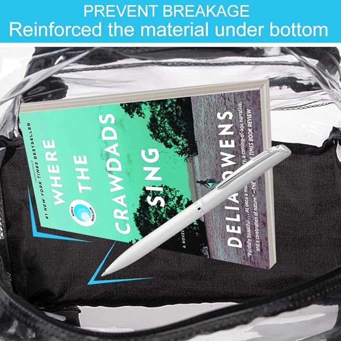 Clear Backpack for Girls and Boys, Kids Transparent Bookbag, 3PCS Cute See Through School Bag for Elementary Prechool