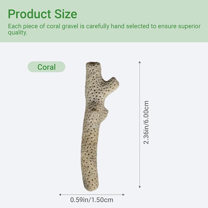1.1lb/500g Crushed Coral, Natural Fish Tank Crushed Coral, Crushed Coral Filter for Freshwater Aquarium Ph Aquarium Bio Filter Media Bag Reusable Aquarium Filter