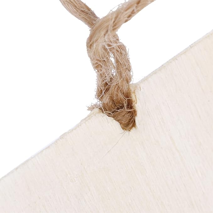 4Pcs Unfinished Wooden Bird House, Hanging Birdhouse for Outside Wood Bird Nests Box with Pole Creative Unpainted DIY Crafts Bird Houses for Garden Courtyard Decor