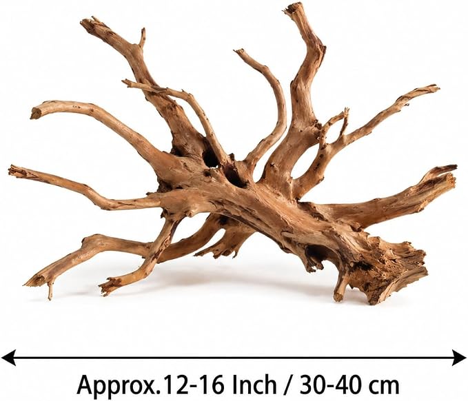emours Spider Wood for Aquarium, Natural Driftwood for Fish Tank Decor, Aquascape Wood for Freshwater Aquarium & Reptile Habitat (12-16 Inch / 30-40 cm)
