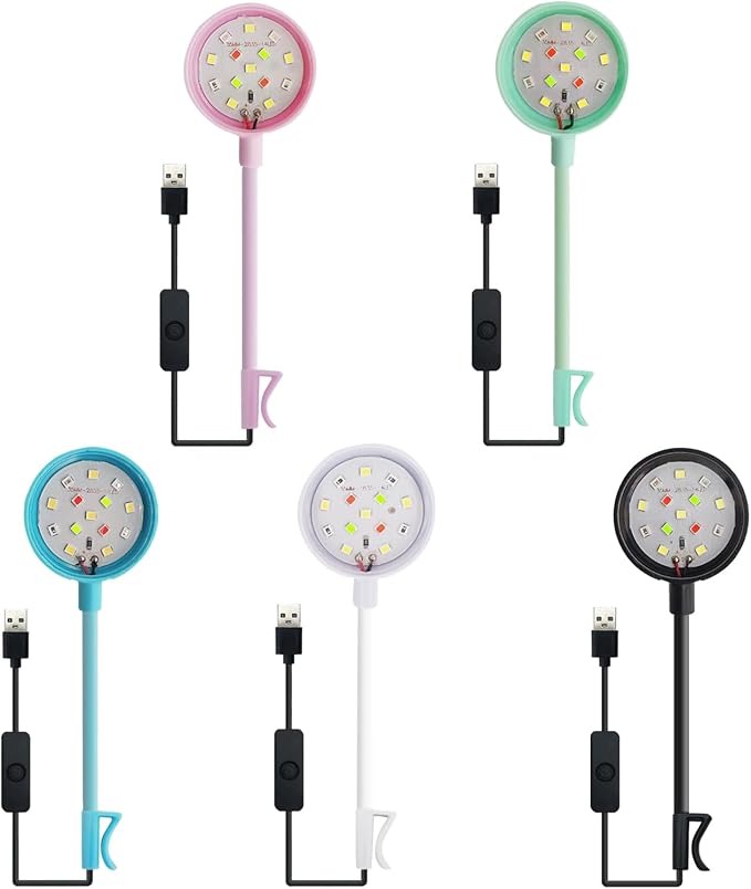 Lamps, Small Aquarium Fish Tank Led Light with USB Interface Clip On for Plant Aquarium, 8.00 * 8.00 * 4.00CM