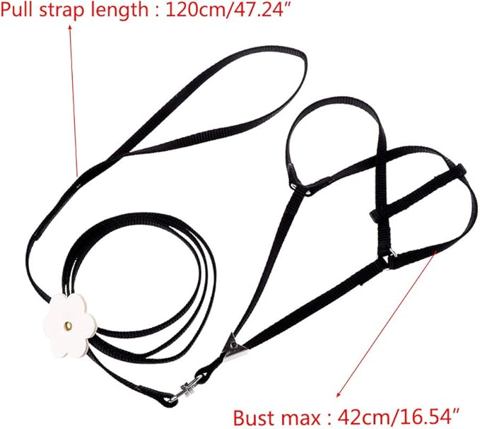 Adjustable with Elastic Leash for Bird Easy Control Harness Leash Vest Flying for Cross Band, Orange