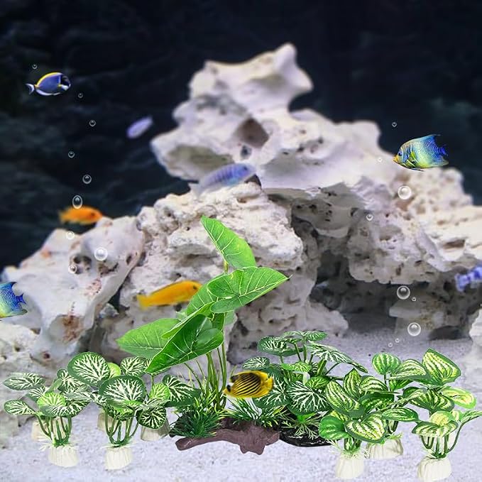 Betta Fish Tank Decor 12 Pack Silk Aquarium Plants for Aquarium Decoration and Pet Hiding