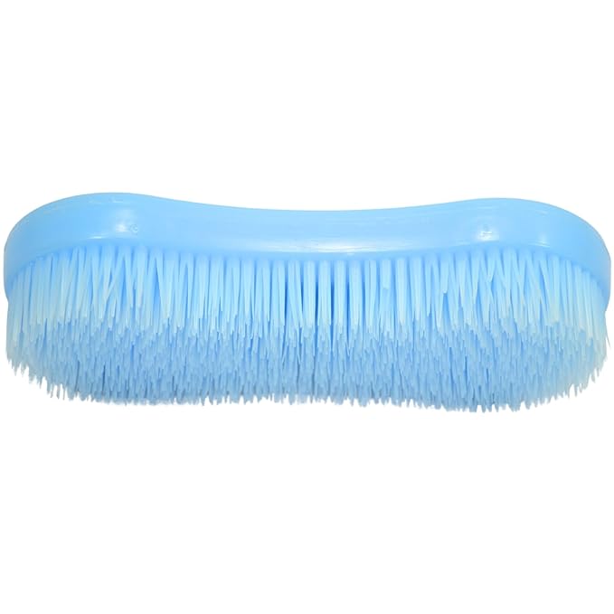 Intrepid International Magic Horse Brush, for Horse Grooming Kit w/Durable Plastic Bristles, Horse Brushes for Grooming, Light Blue