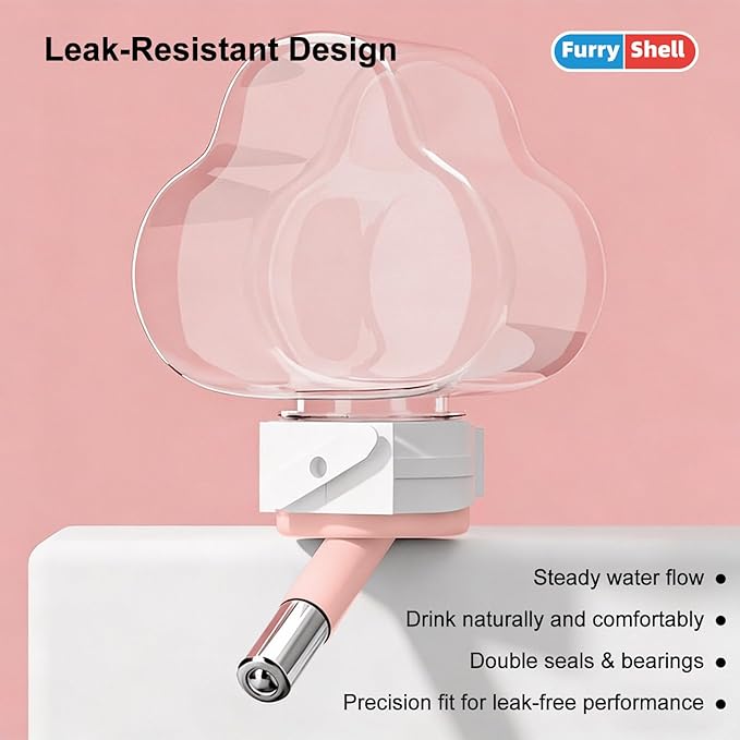 Hamster Water Bottle with Leak-Resistant Design, Unique Cloud Shapes Small Pet Water Bottle for Hamster, Guinea Pig, Rabbit, Chinchilla, Gerbil (2.7 oz)