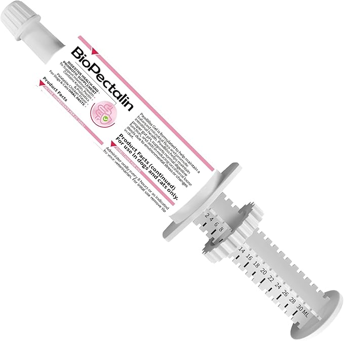 Anti-Diarrheal Support for Dogs & Cats –Digestive Relief Oral Paste with Kaolin, Pectin & Probiotics – Helps Soothe Upset Stomach & Firm Loose Stool – 30cc