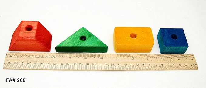 160 Colored Wooden Blocks for Bird Parrot Toy Supply for Macaw African Grey Amazons