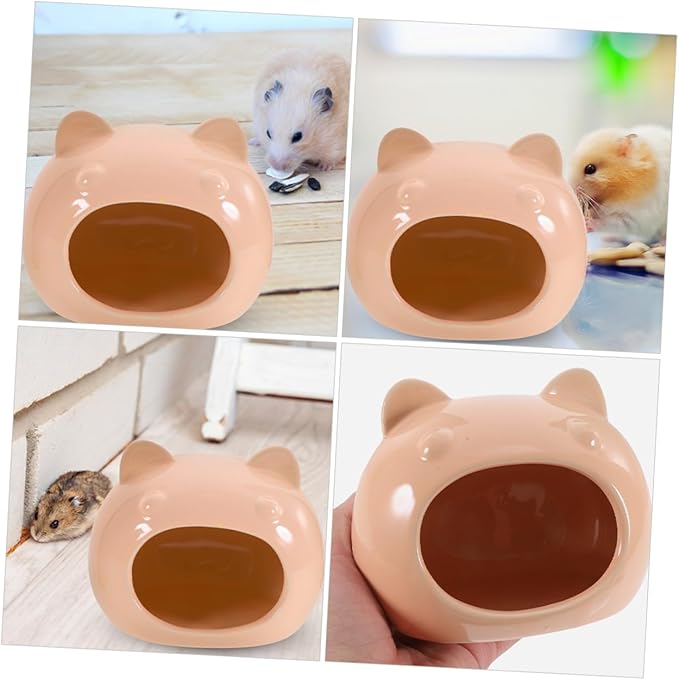 Totority Pet Hideaway Ceramic Hamster House Small Animal Home Guinea Pig Hideout Chinchilla Shelter