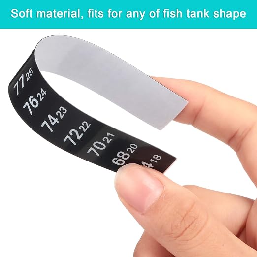 BBTO 20 Pieces Stick on Temperature Strip Adhesive Thermometer Sticker Aquarium Thermometer Sticker in Degree Fahrenheit and Celsius Display for Fish Tank and Aquarium