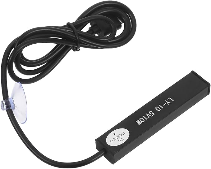 Compact 10w USB Powered Aquarium Heater for Turtle Tanks and Betta Fish, Mini Abs Submersible Water Heater with Automatic Temperature Control for 2-5l Desktop Aquariums