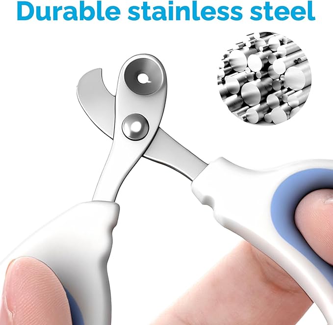 Small Animal Nail Clippers, Stainless Steel Bearded Dragon Nail Clippers, Cat Nail-Clipper, Professional Reptile Grooming Tool with Precise Angled Edge, Claw Trimmer for Birds, Cat, Dog Small Animals