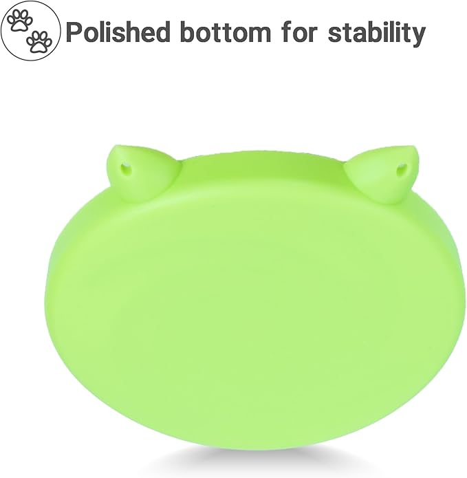 Bifeaw Slow Feeder Cat Bowl, Easy to Clean Silicone Bowl, Ideal for Dry and Wet Food (Orange and Cyan)