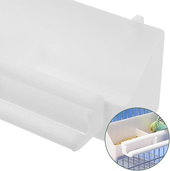 2pcs Automatic Hanging Bird Feeder Seed Tray Outdoor Garden Bird Food Container for Parrot Cockatiel Feeding Supplies