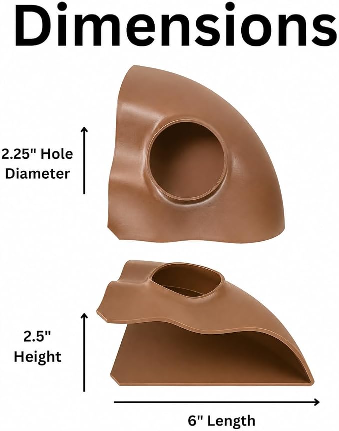 Aquarium Underground Corner Cave Natural Curve | Viewing Fish & Shrimp Under Gravel Tunnel | Fish Tank Decor Decoration Hideout Perfect for Corydora Catfish, Kuhli Loach, Pleco (Brown)