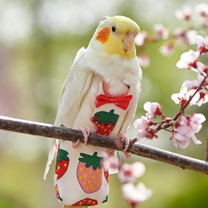 Ldabrye Bird Diaper Washable Parrot Diaper Fashion Flight Suit for Parakeets Parrot Costume Nappy Clothes for Budgies