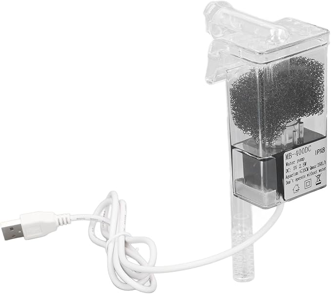 Ultra Quiet Aquarium Hang on Filter, Slim Aquarium Filter Performance Hang On The Back Power Filter Adjustable Space Saving Fish External Hanging Filter