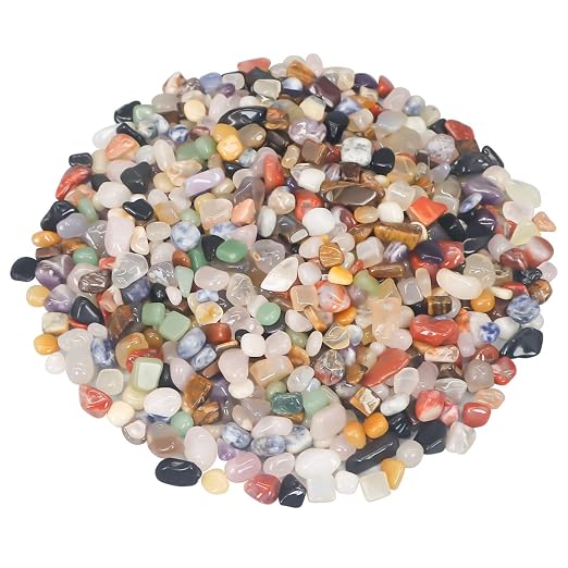 Smoothed River Rocks, Decorative Landscaping Pebbles for Aquarium Fish Tank | Multi-Use Ornamental Gravel, DIY Smooth Stones for Potted Plants, Resin Art & Vase Fillers Decor(2 Pounds)