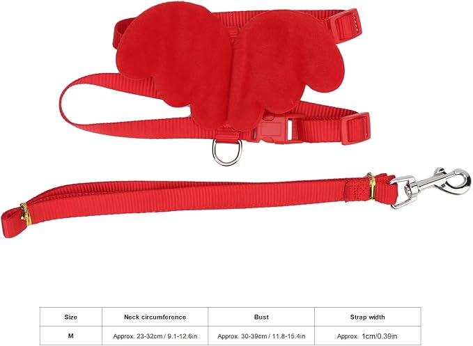Duck Harness, Adjustable Chicken Walking Harness Breathable Pet Vest for Duck Chicken Hen Training Walking Basic Leashes[Red M]