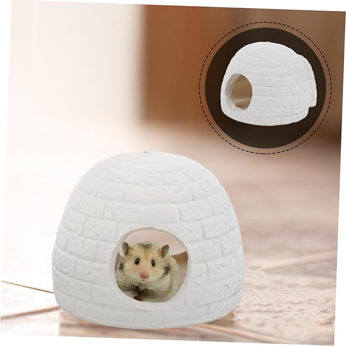 Adorable Ceramic Pet Nest Hideout for Small Animals Cooling House for Hamsters Guinea Pigs and Birds Unique Design for Comfort and Fun