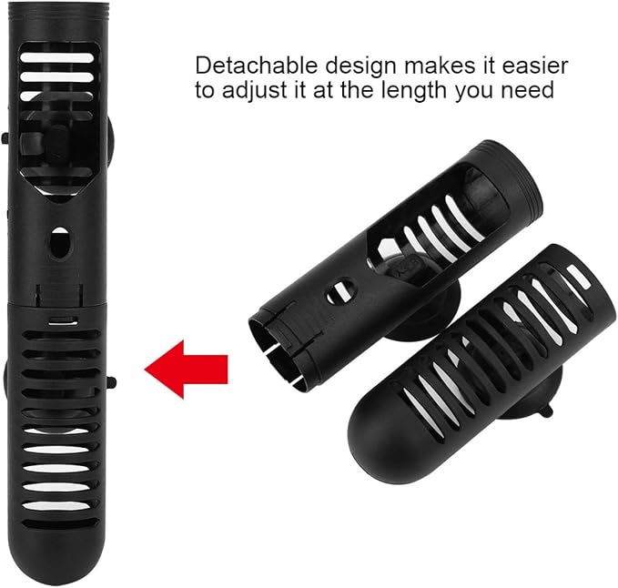 GOTOTOP Fish Heater Protective Case, Aquarium Fish Heater Protective Case Detachable Designed Cover with Suction Cups(No. 2 Protective Sleeve 30.55 cm Long)