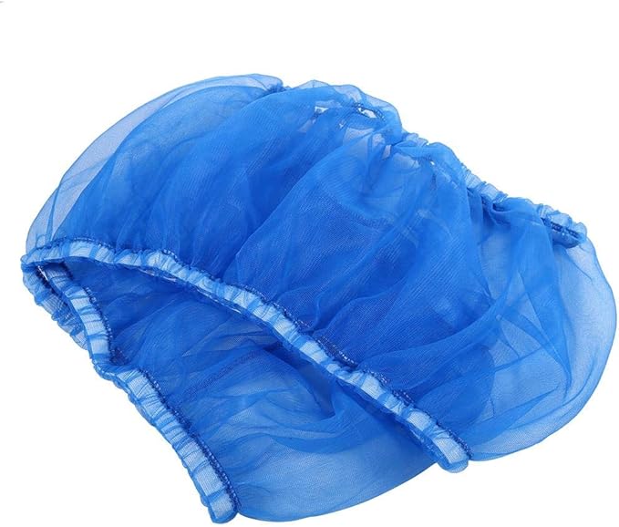 Hakeeta Bird Cage Skirt, Mesh Bird Seed Catcher, Birds Cage Airy Net Cover, Soft Nylon Ventilated Skirt Traps Cage Basket Seed Guard Parrot with Adjustable Drawstring.(Large Size-XL(Blue)