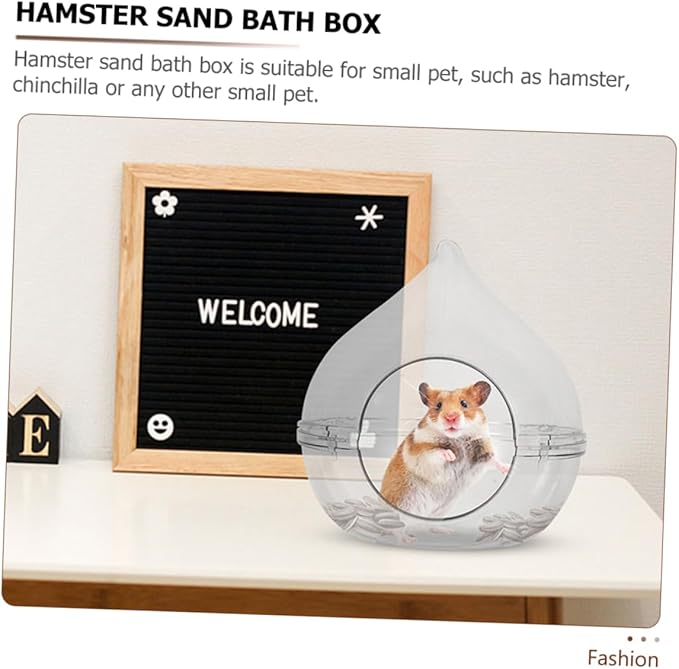 VICASKY Hamster Sand Bath Container Small Pet Dust Bath Case for Chinchillas and Gerbils Easy to and Store Durable Bath Basin for
