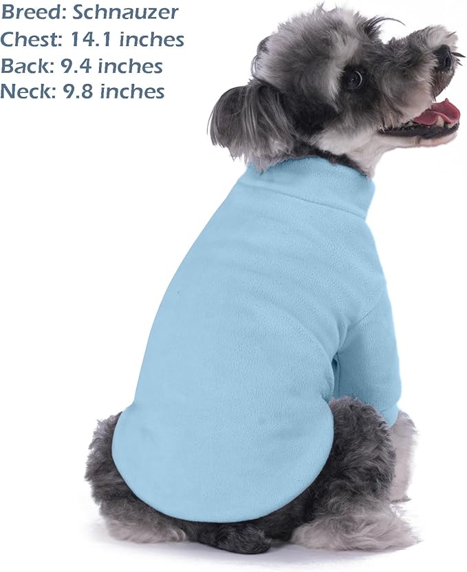 GYALAPERI Dog Sweater, 3 Pack Dog Sweaters for Small Dogs Girl Boy, Ultra Soft Warm Puppy Clothes Dog Coat for Winter (Gray+Azure+Navy, Small)