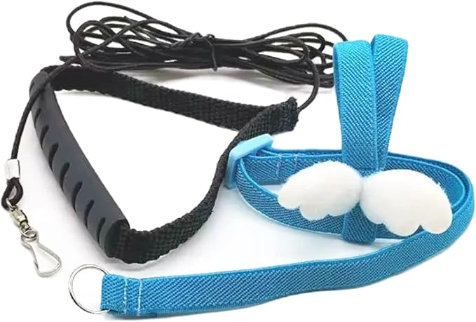 Pet Parrot Bird Harness Leash Adjustable Bird Flying Harness Traction Rope with Cute for Parrots Budgerigar Lovebird Cockatiel Mynah Outdoor Training Toy (Cockatiel/Green-cheeked Conure,White)