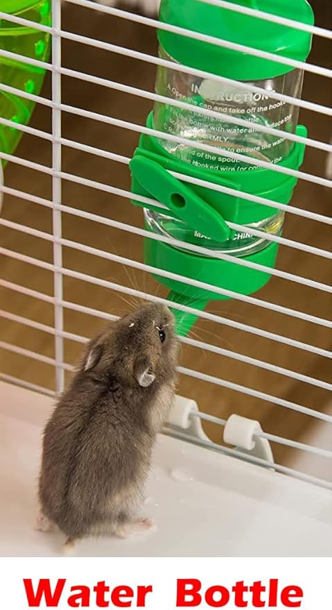 Extra Large 23" Multi-Tiers Easy Setup Hamster Palace Gerbil Habitat Mouse House Mice Home Critters Cage Complete Set of Accessories Expandable Customizable Hide House Food Bowl Running Wheel