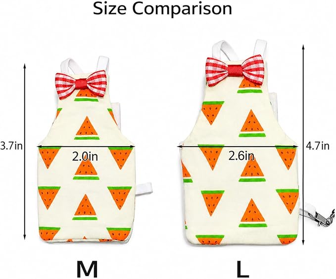 Budgerigar Lovebird Bird Diaper and Leash Set, Small Bird Diaper and Harness, Reusable Flight Suit for Small Parrots Young Cockatiels Conure/Adult Parakeet Lovebird (M)