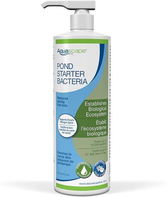 Aquascape 96014 Pond Starter Bacteria Treatment Liquid 500 ml/16.9 oz for Water Feature and Garden, Medium