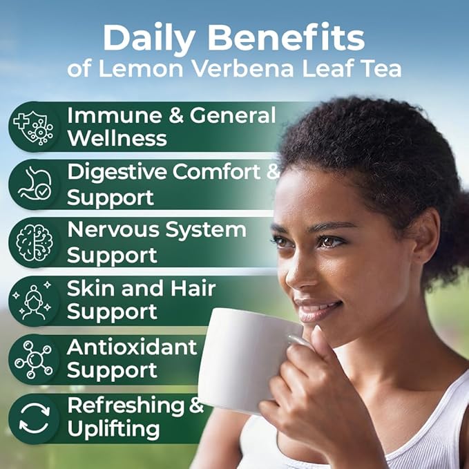 1.8 oz. Lemon Verbena Herbal Tea (Aloysia Citrodora) – 51g Dried Lemon Verbena Herb Tea Cedrón