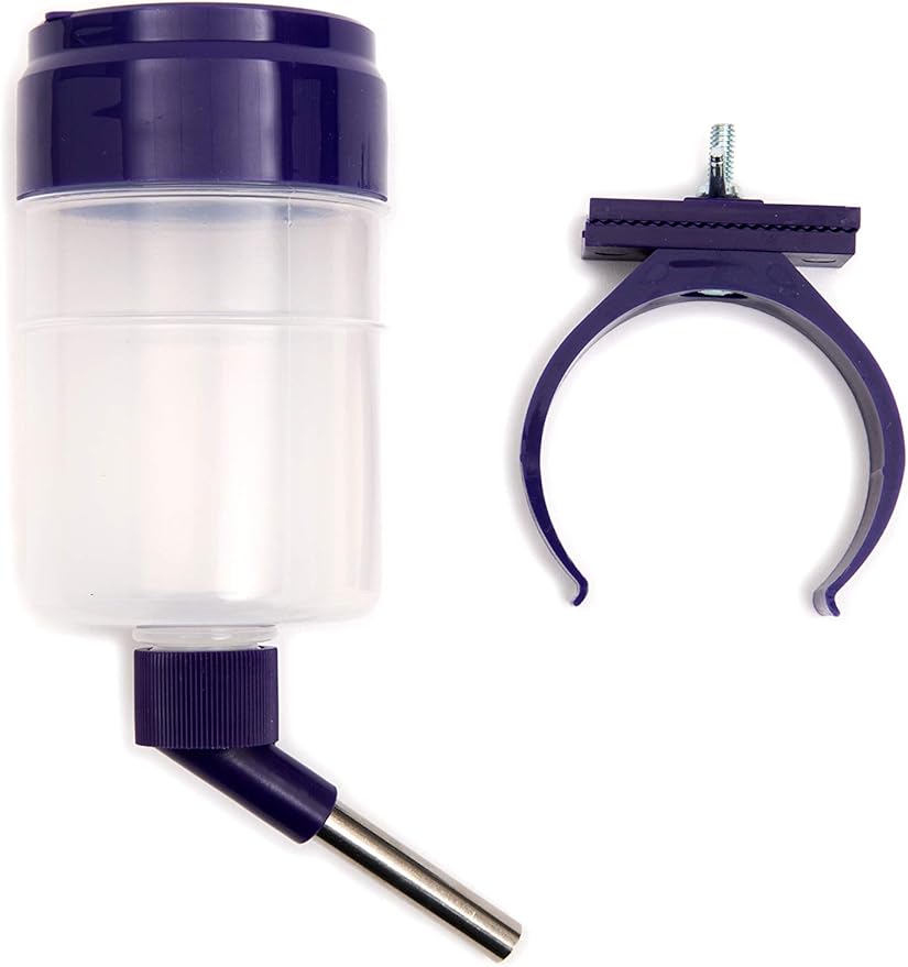 Lixit® Lever Valve Top Fill No Drip Water Bottles for Rabbits, Chinchillas, Ferrets, Guinea Pigs and Adult Rats (Purple (Pack of 2), 16 Ounce)